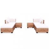 16 részes természetes rattan kanapészett