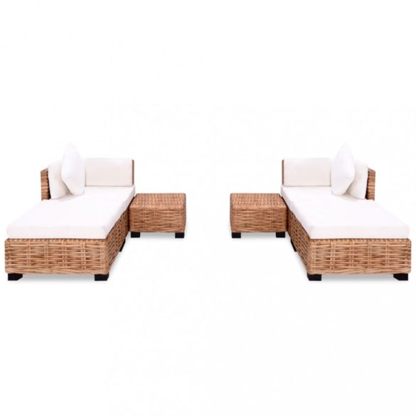16 részes természetes rattan kanapészett