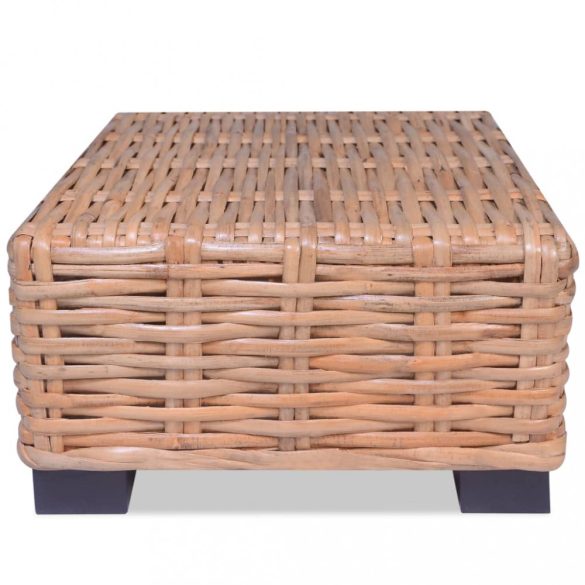 természetes rattan dohányzóasztal 45 x 45 x 30 cm