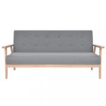 3 személyes világosszürke szövet kanapé