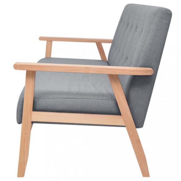 3 személyes világosszürke szövet kanapé