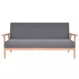 3 személyes sötét szürke szövet kanapé