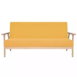 3 személyes sárga szövet kanapé