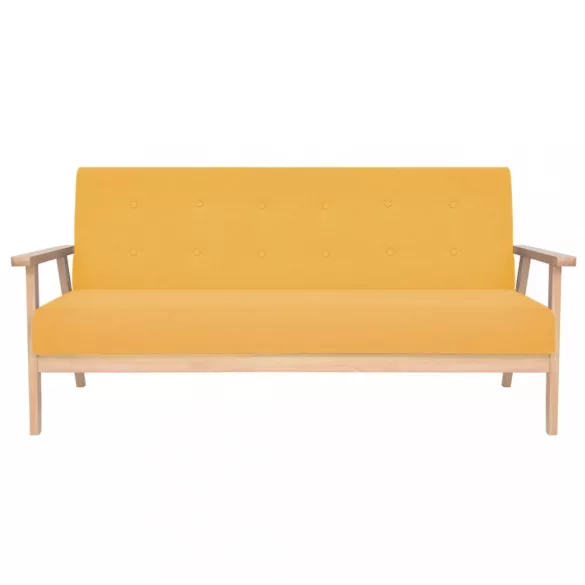 3 személyes sárga szövet kanapé