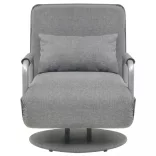 világosszürke forgó szövet fekvőszék