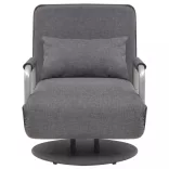 sötétszürke forgó szövet fekvőszék