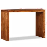 tömör fa konzolasztal mézszínű bevonattal 110 x 40 x 76 cm