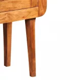 tömör fa tálalószekrény mézszínű bevonattal 120 x 30 x 75 cm