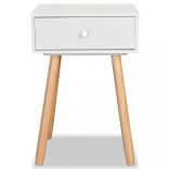 2 db fehér, tömör fenyőfa éjjeliszekrény 40 x 30 x 61 cm