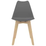 4 db szürke műanyag étkezőszék