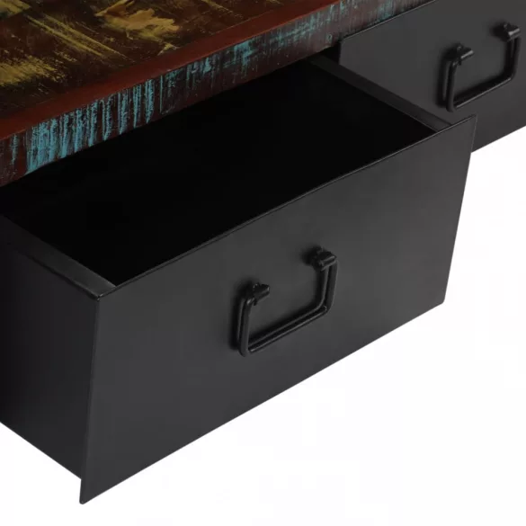 tömör újrahasznosított fa TV-szekrény 120 x 30 x 40 cm