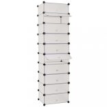 kombinálható cipőtároló 10 rekeszes fehér