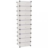 kombinálható cipőtároló 10 rekeszes fehér