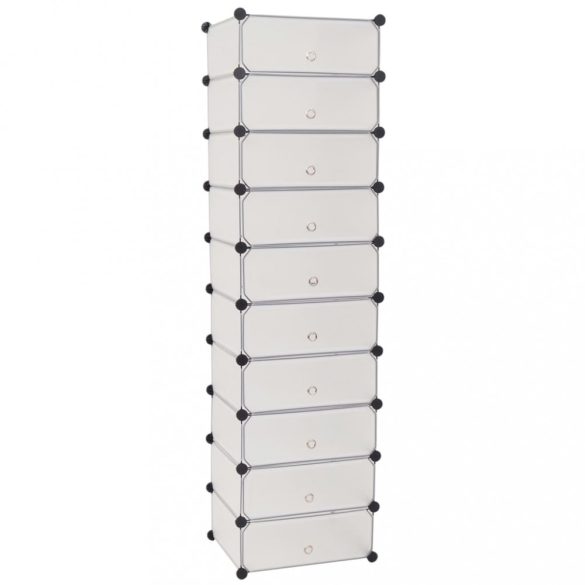 kombinálható cipőtároló 10 rekeszes fehér