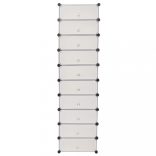 kombinálható cipőtároló 10 rekeszes fehér