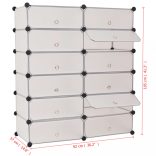 fehér  kombinálható cipőtároló 12 rekeszes