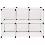 fehér kocka alakú tároló 6 tárolórekesszel