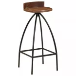 2 db tömör újrahasznosított fa bárszék