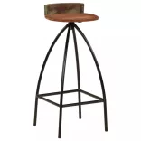 2 db tömör újrahasznosított fa bárszék