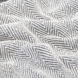 szürke pamut pléd halszálka mintával 125 x 150 cm