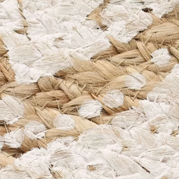 kör alakú, fonott juta szőnyeg nyomott mintával 90 cm