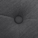 sötétszürke tömör fa pad vászonkárpittal 110 x 38 x 48 cm