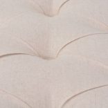 krémfehér, vászon és tömör fa pad 150 x 40 x 48 cm