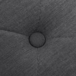 sötétszürke tömör fa pad vászonkárpittal 150 x 40 x 48 cm