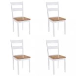 4 darab fehér tömör gumifa étkezőszék