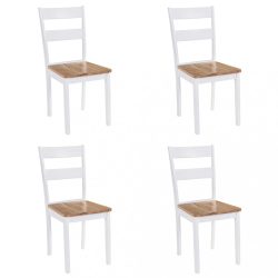 4 darab fehér tömör gumifa étkezőszék