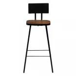 4 db tömör újrahasznosított fa bárszék