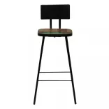 5 részes, többszínű, tömör újrahasznosított fa bárszett