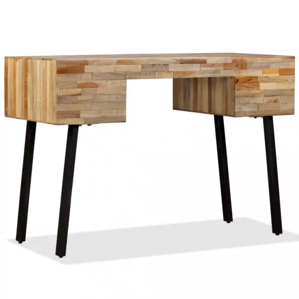tömör újrahasznosított fa íróasztal 110 x 50 x 76 cm