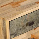 tömör újrahasznosított fa íróasztal 110 x 50 x 76 cm