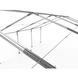 Professzionális rendezvénysátor 4x8m ipari 800N PVC ponyvával