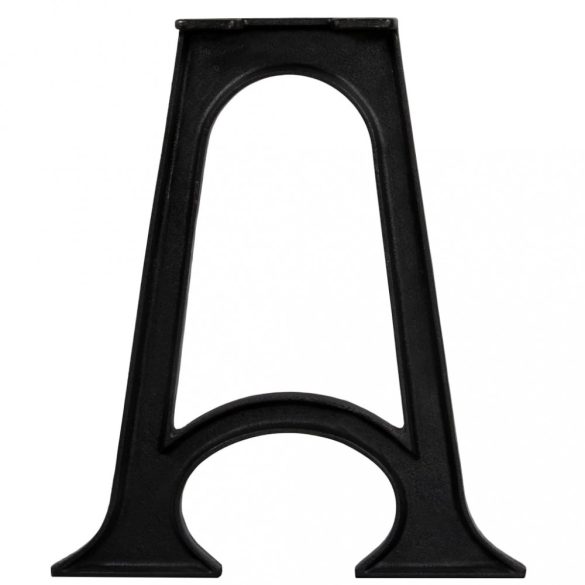 2 db ívelt, öntöttvas étkezőasztal láb A-alakú vázzal