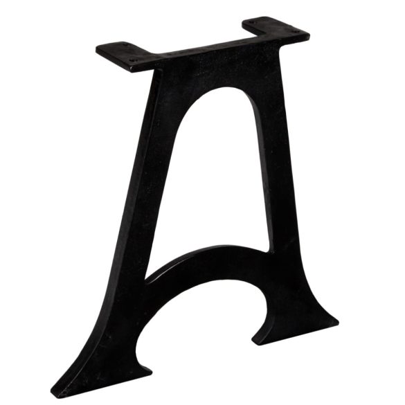 2 db ívelt, öntöttvas dohányzóasztal láb A-alakú vázzal