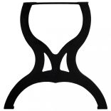 2 db öntöttvas étkezőasztal láb X-alakú vázzal