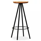 4 db tömör újrahasznosított fa bárszék