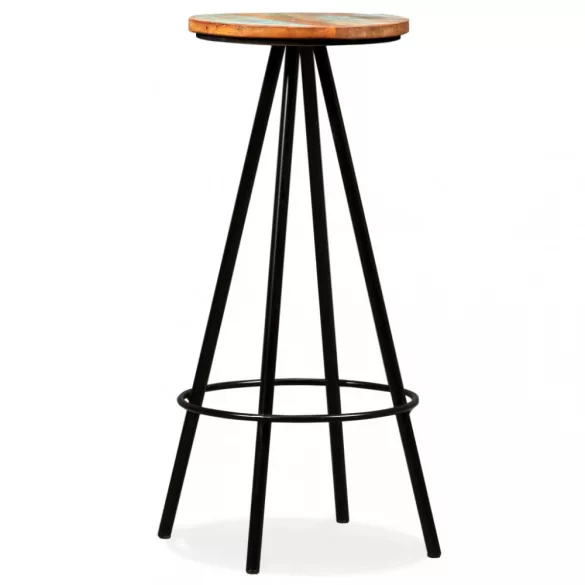 4 db tömör újrahasznosított fa bárszék