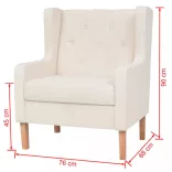 fehér szövet karosszék