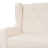 3 személyes krémfehér szövet kanapé