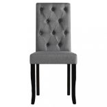 2 db sötétszürke szövet étkezőszék