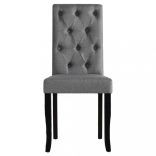 4 db sötétszürke szövet étkezőszék