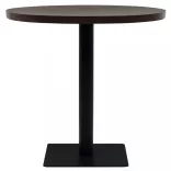 kerek, sötét hamuszínű MDF/acél bisztró asztal 80 x 75 cm