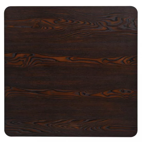 sötét hamuszínű MDF/acél bisztró asztal 80 x 80 x 75 cm