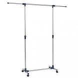 ezüstszínű rozsdamentes acél ruhaállvány 165 x 44 x 150 cm