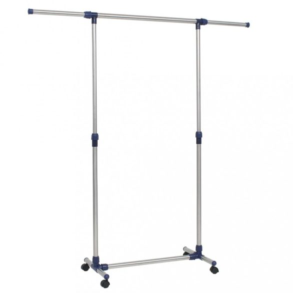 ezüstszínű rozsdamentes acél ruhaállvány 165 x 44 x 150 cm