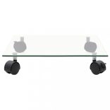 2 db négyszögletű görgős virágalátét edzett üvegből, 35x35 cm