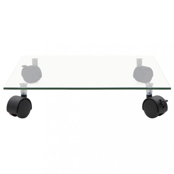 2 db négyszögletű görgős virágalátét edzett üvegből, 35x35 cm